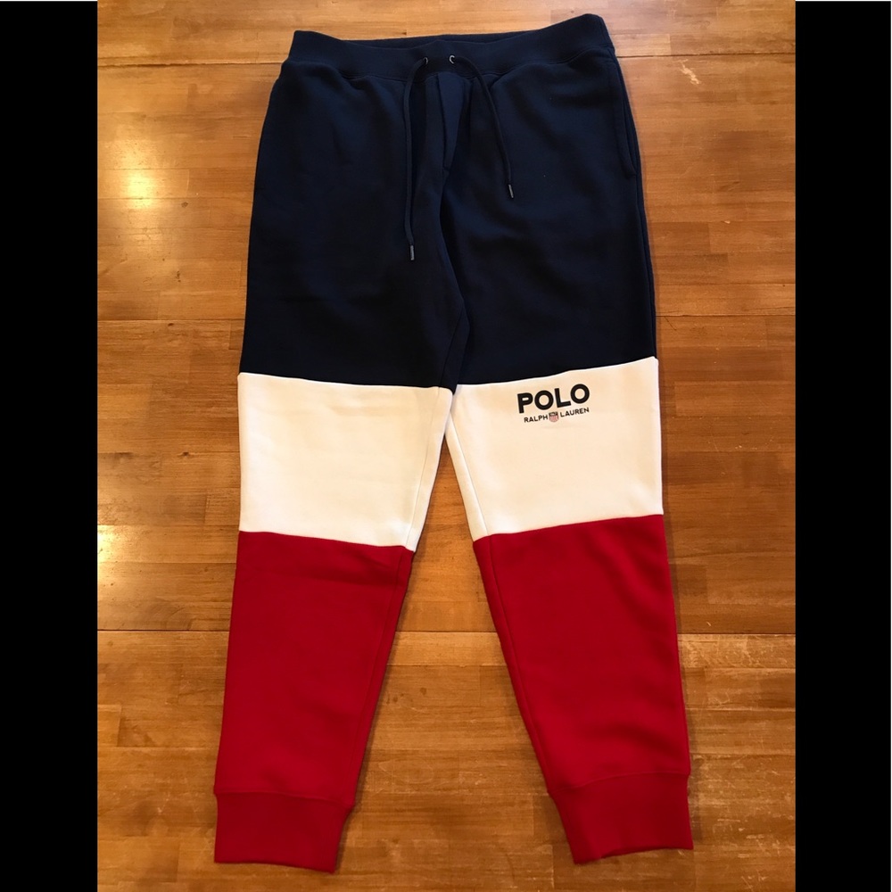 POLO RALPH LAUREN Premium Fleece Colorblock Jogging Suit - Picture 7 of 11